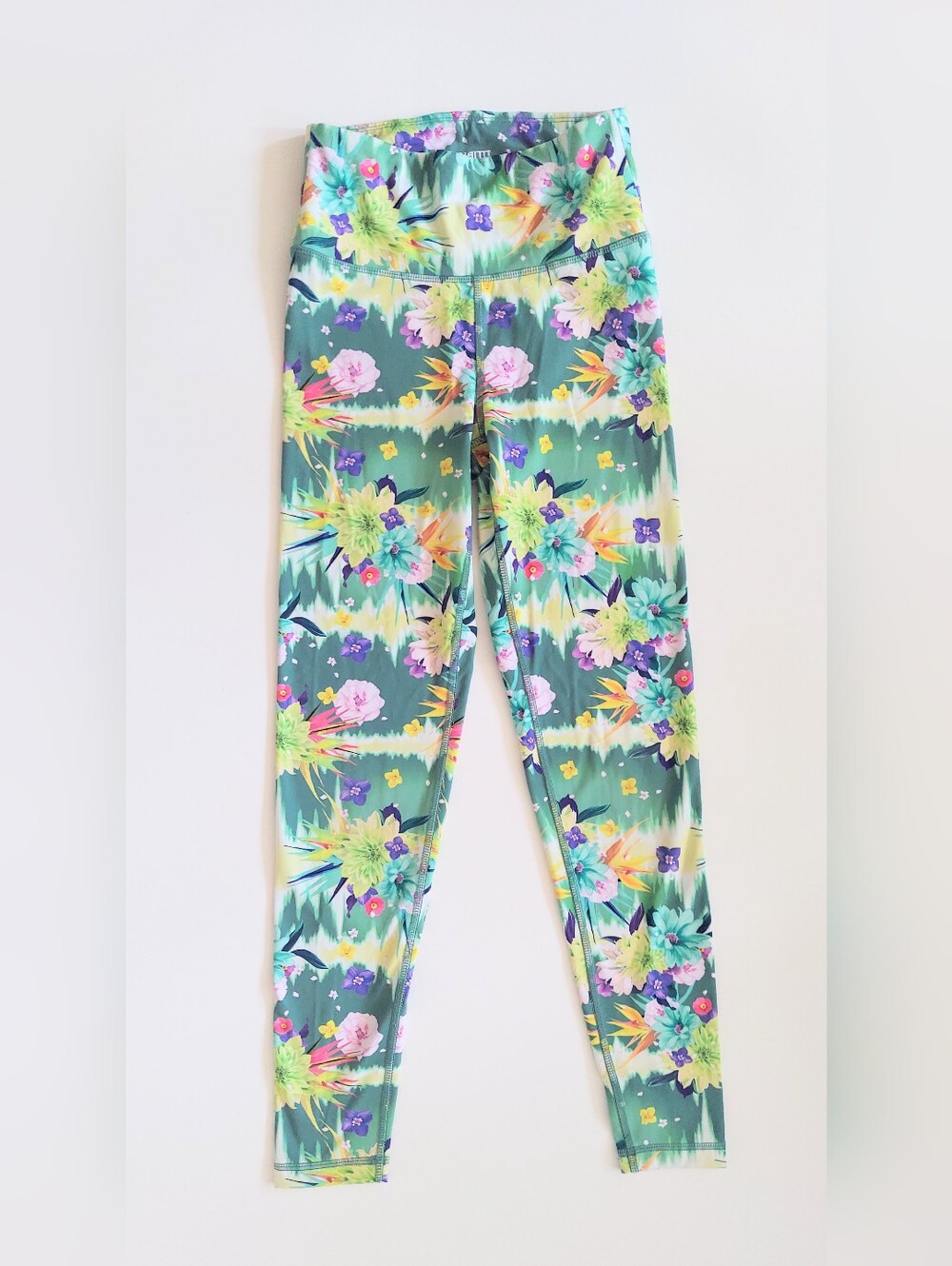 American Eagle Leggings Green Floral NAITO The Everyday Leggings Size XS